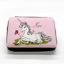 Hauptbild gefüllte Federtasche Einhorn auf Wiese mit Schmetterling filled pencil case unicorn on meadow with butterflies