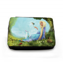 Gefüllte Federtasche Prinzessin im Wald mit Hasen und Vogel Filled pencil case princess in the forest with rabbits and bird fm046