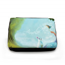 Gefüllte Federtasche Hase Kaninchen mit Kolibri Sommerlichter und Wunschnamen filled pencil case rabbit bunny coney with hummingbird summer lights and custom name fm047