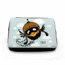 Gefüllte Federtasche fliegender Vogel Birdforce mit Wolken und Wunschnamen Filled pencil case flying bird bird force with clouds and custom name fm053