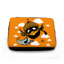 Gefüllte Federtasche fliegender Vogel Birdforce mit Wolken und Wunschnamen filled pencil case flying bird bird force with clouds and custom name fm054