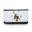 Portemonnaie große Geldbörse Brieftasche Eulchen auf Schaukel mit Punkten und Wunschnamen gbg020 Wallet big purse billfold little owls on swing with dots and desirable name gbg020