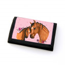 Portemonnaie Geldbörse Brieftasche Pferd mit Fohlen Punkten und Blumen wallet purse billfold horse with foal dots and flowers gf45