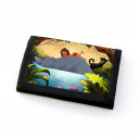 Portemonnaie Geldbörse Dschungeltiere Dschungel mit wildem Jungen Bär und Panther wallet purse billfold jungle animals with wild boy bear and panther gf51