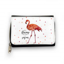 Geldbörse Flamingo mit Punkten und Spruch be a flamingo in a flock of pigeons Wallet flamingo with dots and quote be a flamingo in flock of pigeons gk081