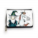 Geldbörse Zauberer und Einhorn mit Spruch lass mal an uns selber glauben Wallet wizard and unicorn with saying  let's  believe on ourselves gk087