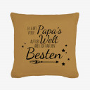 Kissen mit Spruch bester Papa mit Sternen und Pfeil inklusive Füllung pillow with saying best dad with stars and arrow including filling k22