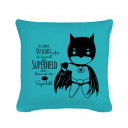 Kissen mit Spruch Sei immer du selbst mit Superheld Pillow with saying "always be yourself" with superhero k23