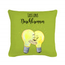 Kissen Dekokissen Glühbirnen verliebt mit Spruch Lass uns durchbrennen inklusive Füllung Pillow throw pillow light bulbs in love with quote saying Let us burn through inclusive filling k40_2.jpg