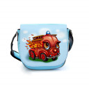 Kindergartentasche Kindertasche Umhängetasche Schultertasche Tasche mit Feuerwehr Feuerwehrauto im Einsatz und Wunschnamen Kindergarten bag children bag shoulder bag fire service fire truck in action with custom name kgt21