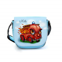 Kindergartentasche Kindertasche Umhängetasche Schultertasche Tasche mit Feuerwehr Feuerwehrauto im Einsatz und Wunschnamen Kindergarten bag children bag shoulder bag fire service fire truck in action with custom name kgt21