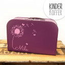 Kinderkoffer Koffer Pusteblume mit Schmetterlingen lila Children suitcase dandelion with butterflies purple kos5d