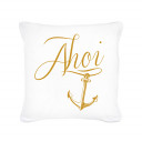 Kissen Dekokissen Sofakissen Maritim mit Anker und Spruch Ahoi inklusive Füllung Throw pillow decor pillow maritime with anchor and quote saying ahoi including filling ks55_2.jpg