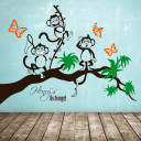 wandtattoo affen