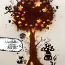 Wandtattoo Wandbild mit Waldtieren Fliegenpilz und Punkten wall decal forest animals with toadstool and dots M2120.jpg