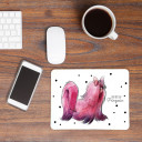 Mauspad Mousepad Mouse Pad Mausunterlage rosa Hund mit Spruch im Herzen Prinzessin Mousepad mouse pad pink dog with quote saying princess in the heart