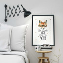 A3 Print Illustration Poster Fuchs mit Punkten und Spruch du machst mich fox devils wild A3 Print illustration poster fox with dots and qoute you drive me fox devils wild p07