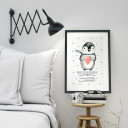 A3 Print Illustration Poster Pinguin mit Punkten und Spruch verlass dich auf dein Herz A3 Print illustration poster pinguin with dots and qoute saying count on your heart… p15