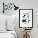 A3 Print Illustration Poster Plakat Zauberer und Einhorn mit Spruch nur Verrückte hier… komm Einhorn wir gehen A3 Print illustration poster magician with unicorn and qoute here are all crazy… come on unicorn let's go p18