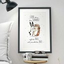 A3 Print Illustration Poster Plakat Hase und Igel mit Spruch "Liebe ist nie ohne Schmerz..." A3 Print illustration poster rabbit and hedgehog with saying "love is never without pain..." p31