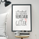 A3 Print Illustration Poster Plakat Elfe Fee mit Spruch Zitat manchmal hilft nur noch Feenstaub und Glitzer A3 Print illustration poster placard elv fairy with quote saying sometimes helps only fairy dust and glitter p42