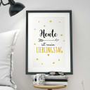 A3 Print Illustration Poster Plakat mit Punkten und Spruch heute ist mein Lieblingstag A3 Print illustration poster with dots and saying today is my favorite day p50