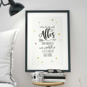 A3 Print Illustration Poster Plakat mit Punkten und Spruch am Ende wird alles gut A3 Print illustration poster with dots and saying In the end everything will be fine p51