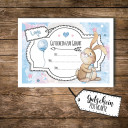 A6 Geschenkkarte Postkarte Gutschein zur Geburt mit Hase Häschen für Jungs A6 voucher postcard for birth with bunny rabbit for boys pk096.jpg