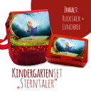 Schulset Kinderrucksack und Lunchbox mit Märchen Sterntaler Mädchen im Wald mit Wunschnamen School set children backpack and lunchbox with fairytale the star money girl in the forest with desired name S1