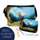 Schulset Schultasche und Lunchbox mit Märchen Sterntaler Mädchen im Wald mit Wunschnamen School set school bag and lunchbox with fairytale the star money girl in the forest with custom name S3