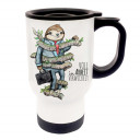 Thermobecher Thermotasse Thermosbecher Thermostasse Becher Tasse Faultier mit Spruch voll in Arbeit verwickelt thermo cup thermo mug thermal cup thermal mug sloth with saying fully involved in work tb050