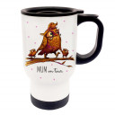 Thermobecher Thermotasse Thermosbecher Thermostasse Becher Tasse Eulen Eulchen Familie auf Ast mit Spruch Mom on tour thermo cup thermo mug thermal cup thermal mug owls little owl family on branch with saying mom on tour tb059