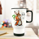 Thermobecher Thermotasse Thermosflasche Becher Tasse Kaffeebecher Hase und Möhre mit Spruch Ich mag dich vole Möhre Thermo cup rabbit with quote saying i like you full carrot