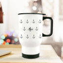 Thermobecher Thermotasse Thermosflasche Becher Tasse Kaffeebecher Anker mit Punkten und Spruch ahoi thermo cup thermal mug cup mug anchor with dots and quote saying ahoi tb066.jpg