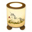 Hauptbild Tischlampe Einhorn auf Wiese Schmetterling Wunschname table lamp unicorn on meadow butterfly desired name