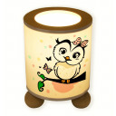 Hauptbild Tischlampe Eule auf Ast Schmetterling Wunschname table lamp owl on branch butterfly desired name