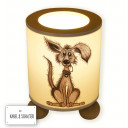 Hauptbild Tischlampe liegendes süßer Hund Hündchen Wunschname table lamp sweet dog desired name