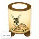 Hauptbild Tischlampe liegendes Reh Rehkitz Wunschname table lamp lying deer fawn desired name