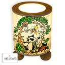 Tischlampe Waschbär und Biene im Wald table lamp racoon and bee in the forest tl040