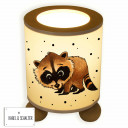 Tischlampe Leselampe Nachttischlampe Lampe Waschbär mit Punkten table lamp reading light bedside lamp light raccoon with dots tl043