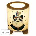 Tischlampe Nachttischlampe Kinderlampe Schlummerlampe Lampe Panda Papa Indianer Boho mit Punkten table lamp reading light snooze lamp panda dad indian boho with dots tl049