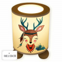 Tischlampe Nachttischlampe Kinderlampe Schlummerlampe Lampe Reh Hirsch Mädchen Hirschmädchen Indianer Boho table lamp reading light snooze lamp deer girl stag indian boho tl051