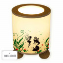 Tischlampe Nachttischlampe Leselampe Schlummerlampe Lampe Waldtiere mit Fuchs Eule und Fee Elfe table lamp reading light snooze lamp forest animals with fox owl and fairy elf pixie tl061
