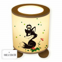 Tischlampe Nachttischlampe Leselampe Schlummerlampe Lampe Waldtiere mit Fuchs und Eule table lamp reading light snooze lamp forest animals with fox and owl tl062
