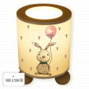 Lampe Tischlampe Nachttischlampe Schlummerlampe Leselampe Hase Häschen mit Luftballon und Herzen table lamp snooze light reading lamp rabbit bunny with balloon and hearts tl068