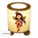 Lampe Tischlampe Nachttischlampe Kinderlampe Schlummerlampe mit Schalter Fee Elfe Anouki mit Vogel und Punkte table lamp elf fairy anouki with bird and dots tl073.jpg
