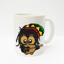 Tasse Becher Kaffeetasse Kaffeebecher Kindertasse Kinderbecher Tasse Eule Eulchen Bob Marley Reggae Eule mit Gitarre cup mug kids cup kids mug coffee cup coffee mug owl little owl Bob Marley reggae owl with guitar ts139