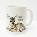 Tasse Becher Kaffeetasse Kaffeebecher Kindertasse Kinderbecher Reh Rehkitz Bambi mit Spruch Lieblingsschwester Schwester cup mug kids cup kids mug coffee cup coffee mug deer fawn bambi with saying favourite sister sister ts177