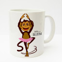 Tasse Becher Kaffeetasse Kaffeebecher Kindertasse Kinderbecher Tasse Tasse Affe Äffchen als Ballerina und Spruch Ich bin eine Ballerina cup mug kids cup kids mug coffee cup coffee mug ape monkey as ballerina and saying i am a ballerina ts212