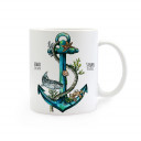 Tasse Anker mit Tau und Fisch Backboard Steuerboard cup anchor with rope and fisch portside starboard ts254